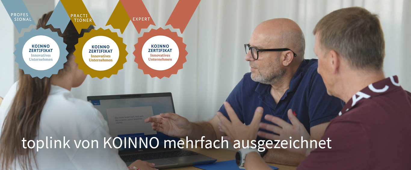 Höchste KOINNO-Unternehmenszertifizierung, KOINNO-Siegel für die vPBX und drei Lösungen auf dem Marktplatz der Innovationen